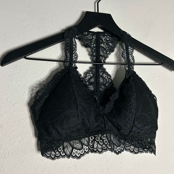 Auden Black Lace Racerback Bralette Size S - Picture 3 of 7
